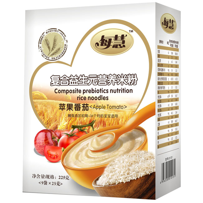 每慧复合益生元苹果番茄营养米粉225
