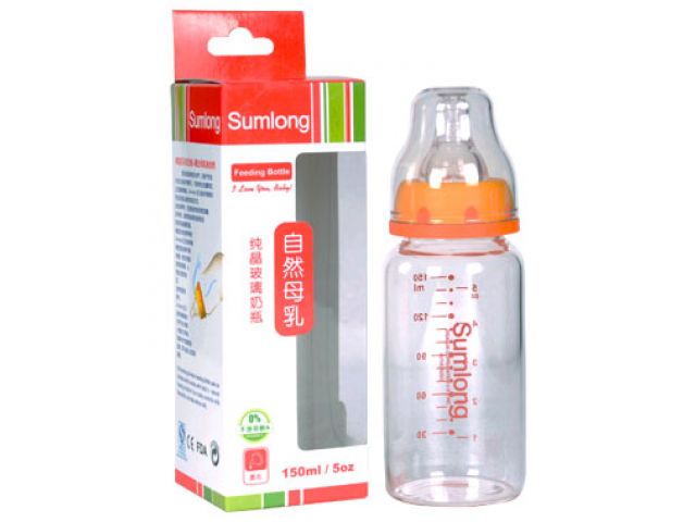 圣马龙自然母乳标准口径玻璃奶瓶150ml
