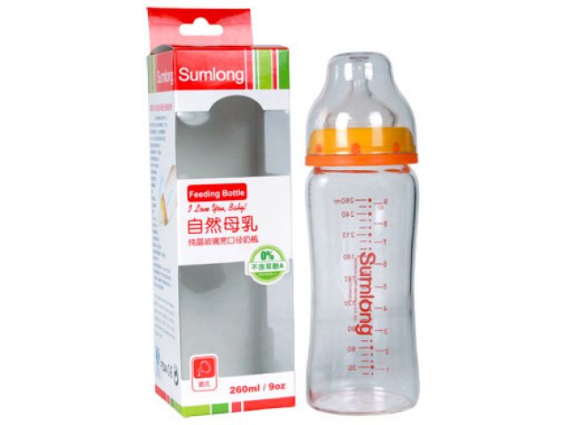 圣马龙自然母乳宽口径玻璃奶瓶260ml
