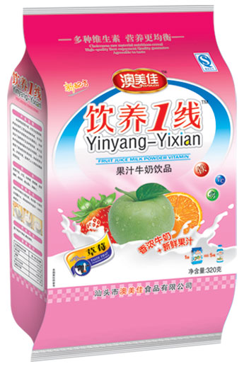 澳美佳草莓果汁牛奶饮品
