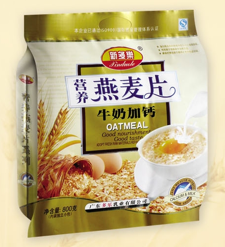 新多乐牛奶加钙营养燕麦片