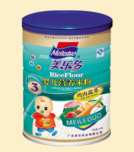 美多乐鸡肉蔬菜婴儿营养米粉3段
