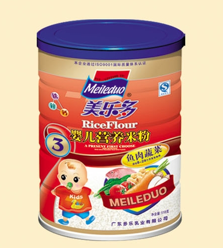 美多乐鱼肉蔬菜婴儿营养米粉3段