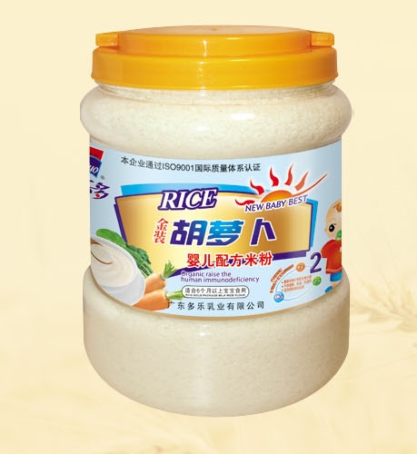 美多乐罐装胡萝卜婴儿配方米粉2段