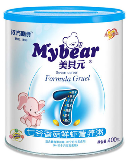 美贝元七谷香菇鲜虾营养粥