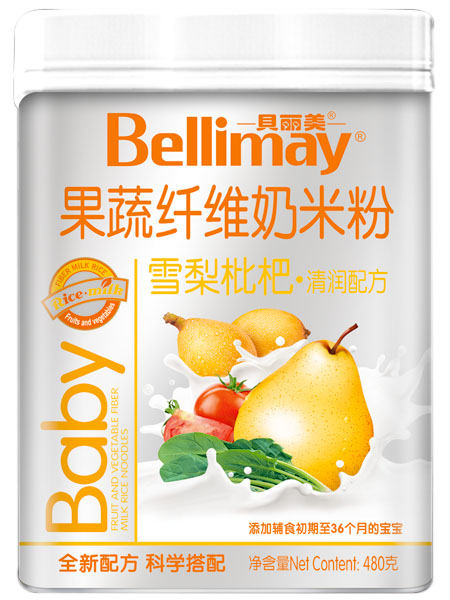 贝丽美雪梨枇杷果蔬纤维奶米粉