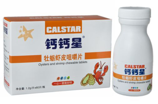 钙钙星牡蛎虾皮咀嚼片（一岁以上）