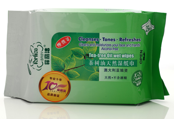 菲丽洁宝宝茶树油天然湿纸巾