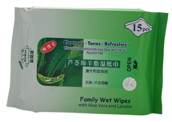 菲丽洁宝宝芦荟绵阳脂湿纸巾