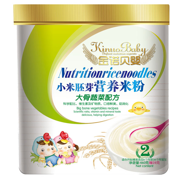 金诺贝婴大骨蔬菜配方小米胚芽营养米粉