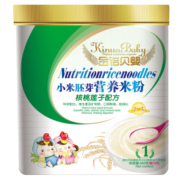 金诺贝婴核桃莲子配方小米胚芽营养米粉