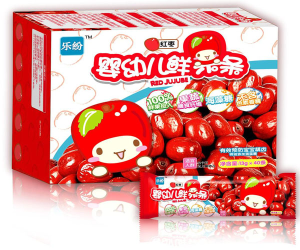 乐纷婴幼儿鲜果条红枣味