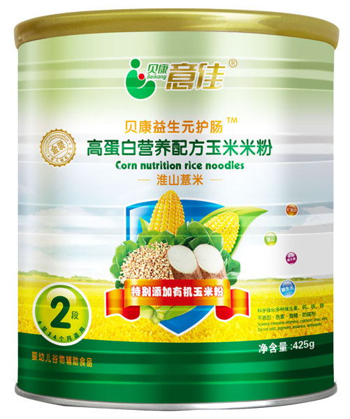 贝康意佳淮山薏米高蛋白营养配方玉米米粉2段罐装