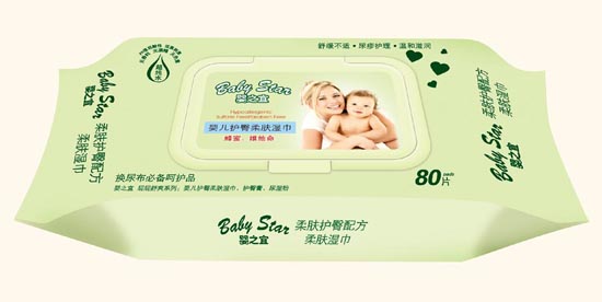 婴之娇婴儿护臀配方柔肤湿巾(80片)