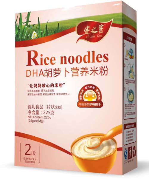 爱之蓝DHA胡萝卜营养米粉2段