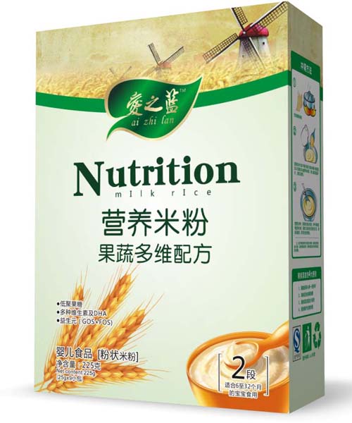 爱之蓝果蔬多维配方营养米粉2段 