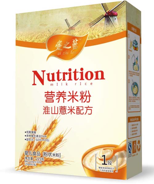 爱之蓝淮山薏米配方营养米粉1段
