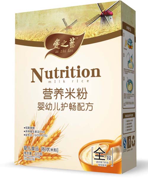爱之蓝婴幼儿护肠配方营养米粉全段