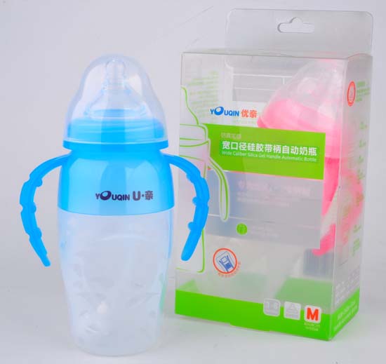 U亲A105宽口硅胶奶瓶210ml