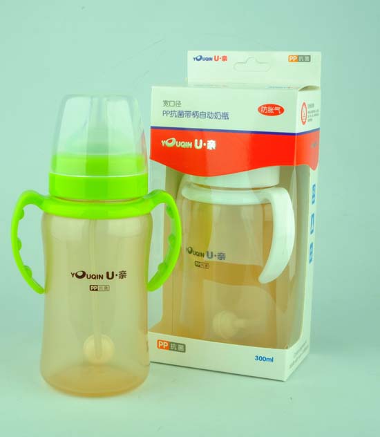 U亲A330宽口PP抗菌奶瓶300ml