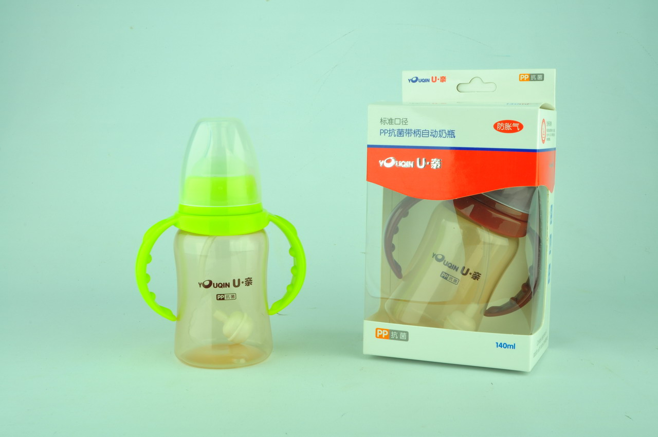 U亲A331宽口PP抗菌奶瓶140ml