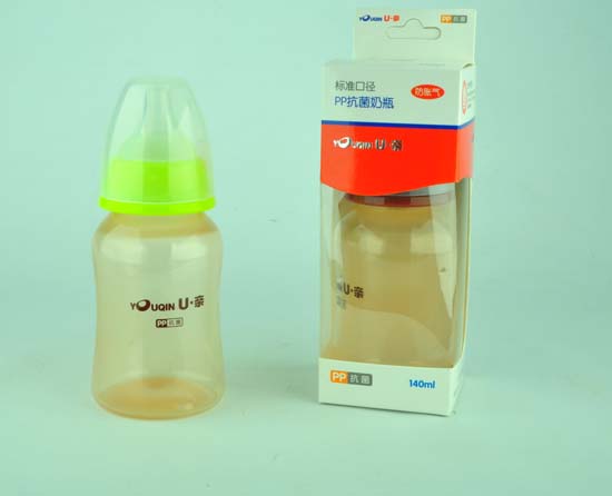 U亲A334标口PP抗菌奶瓶140ml