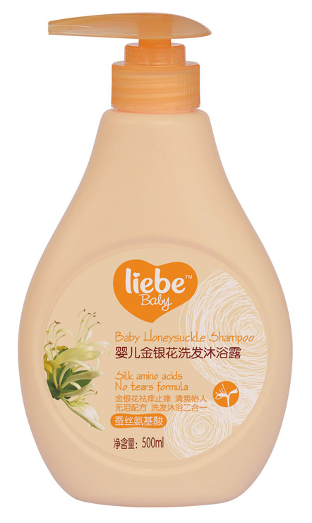 利贝婴儿金银花洗发沐浴露500ml