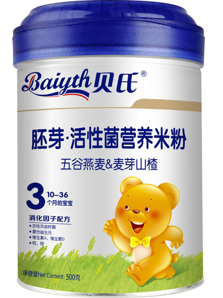 贝氏五谷燕麦&麦芽山楂胚芽活性菌米粉500克