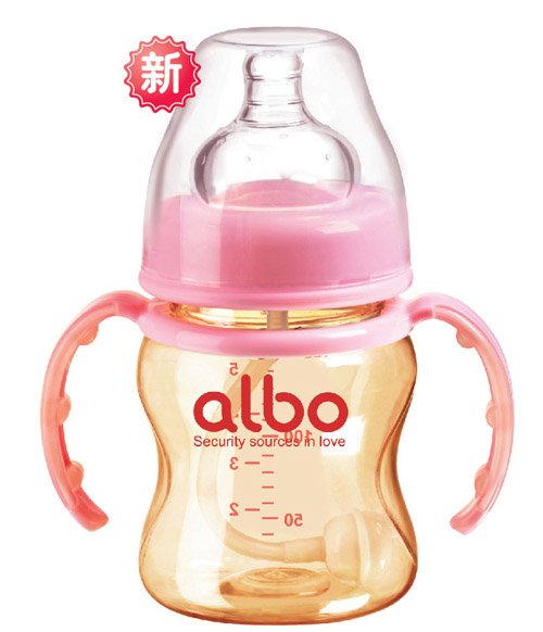 爱乐宝PPSU宽口自动奶瓶粉色300ml