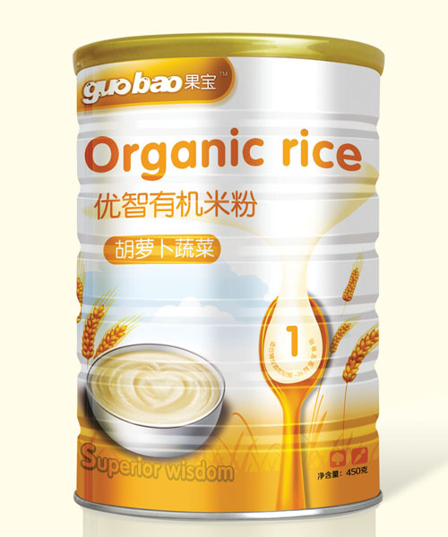 果宝优智有机米粉胡萝卜蔬菜