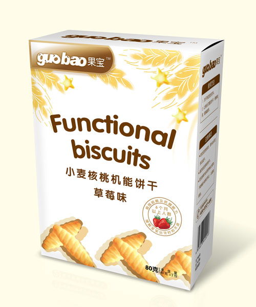 果宝小麦核桃机能饼干草莓味