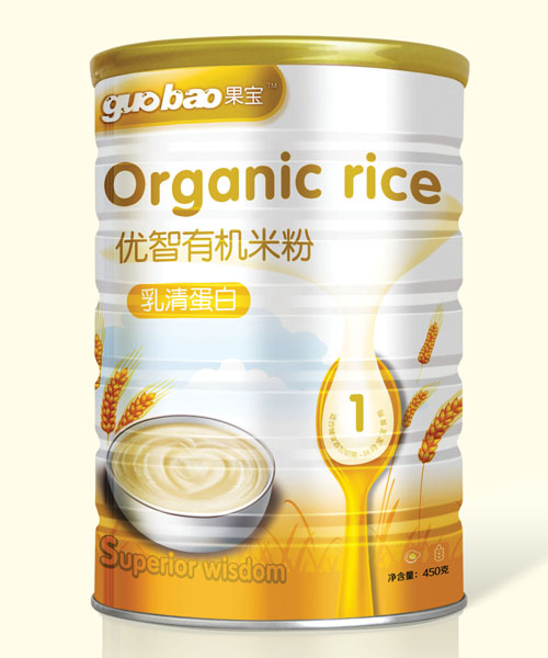 果宝乳清蛋白优智有机米粉