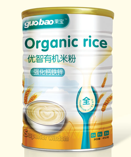 果宝强化钙铁锌优智有机米粉