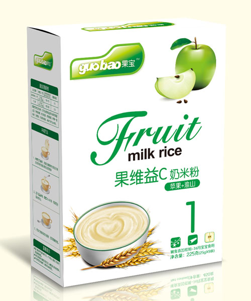果宝果维益C奶米粉盒装1段