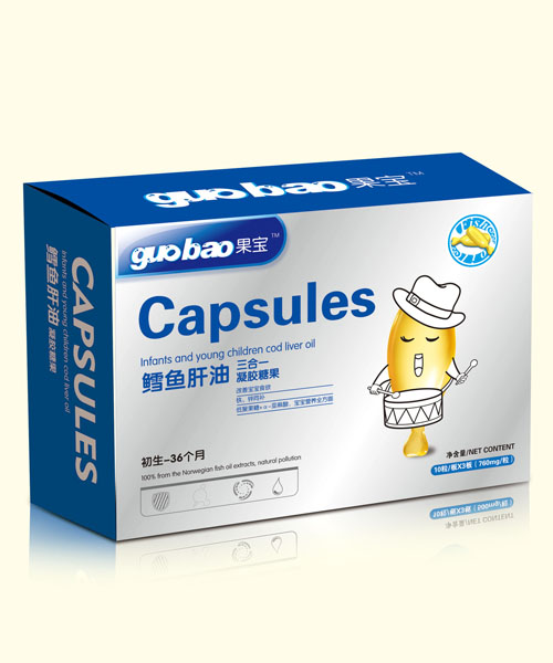 果宝鳕鱼肝油三合一凝胶糖果