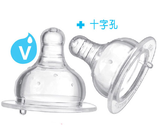 爱乐宝5优仿真母乳宽口奶嘴V