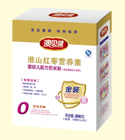 澳贝健淮山红枣营养素奶米粉0段