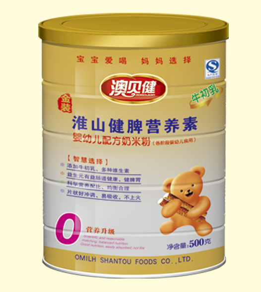 澳贝健淮山健脾营养素奶米粉0段听装