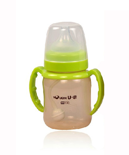 U亲A368宽口带柄自动奶瓶180ml