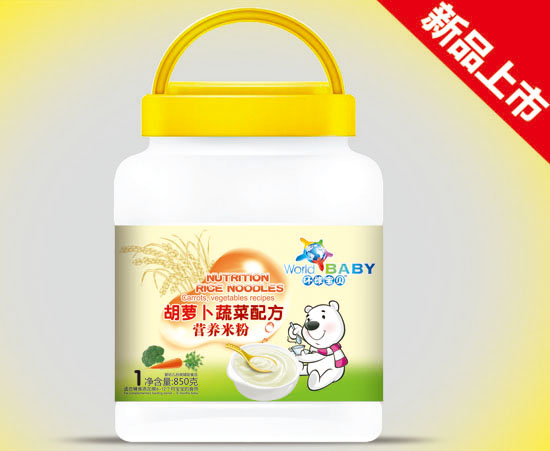 环球宝贝胡萝卜蔬菜配方营养米粉850克1