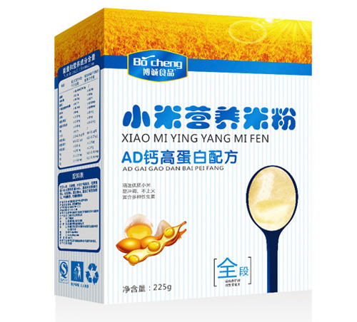 博诚AD钙高蛋白配方小米营养米粉全段