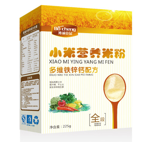 博诚多维铁锌钙配方小米营养米粉全段