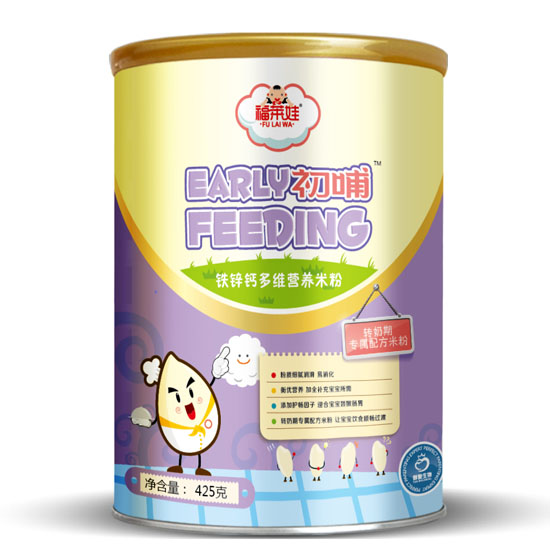 福莱娃初哺铁锌钙多维营养米粉听装