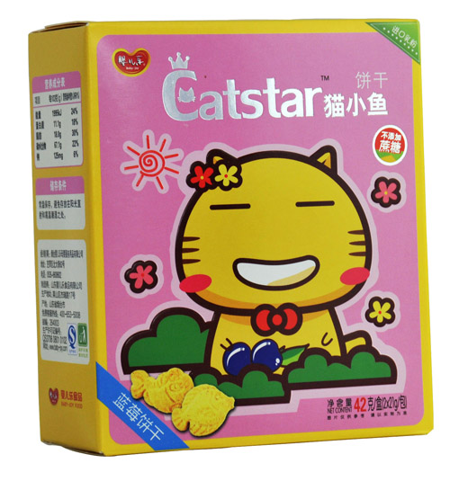 婴儿乐猫小鱼蓝莓饼干