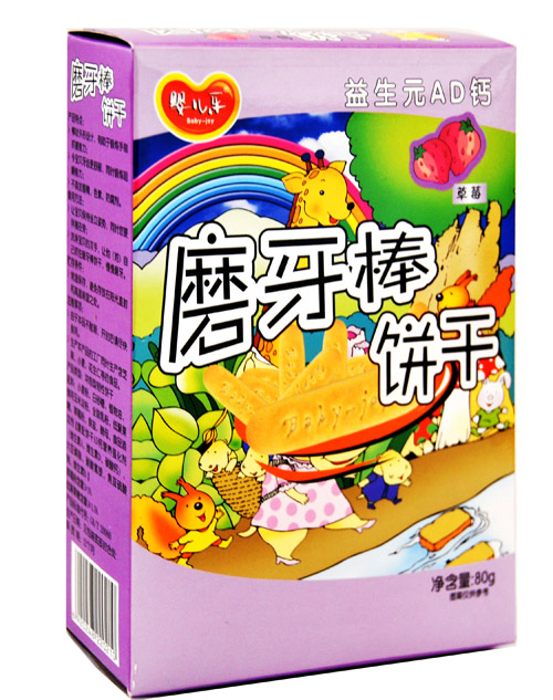 婴儿乐普通磨牙棒草莓为80g
