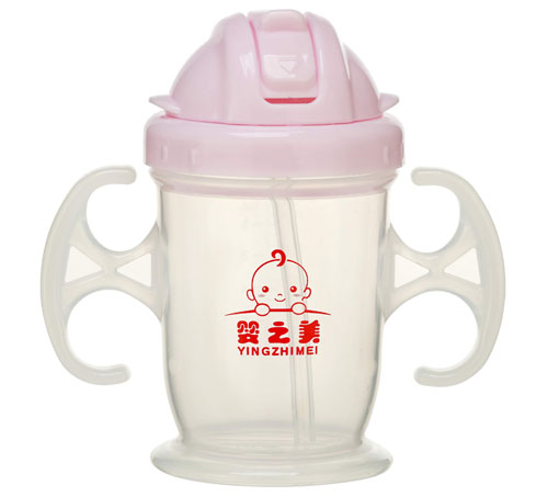 婴之美双耳带管饮水杯210ML