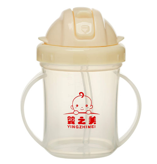 婴之美双耳带管饮水杯180ML
