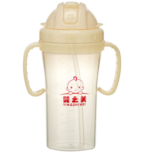 婴之美双耳带管饮水杯280ML