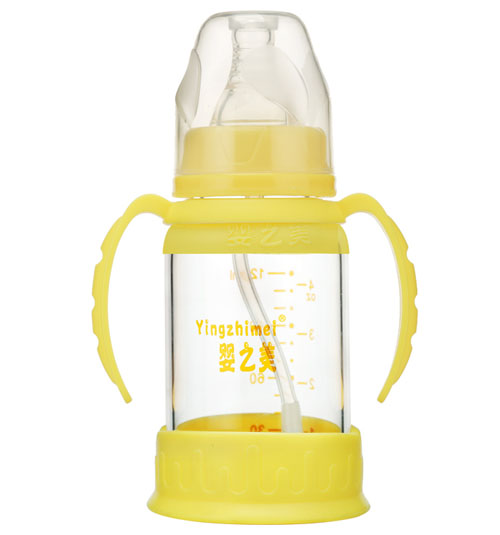 婴之美标口双耳自动高硼硅玻璃奶瓶120ML