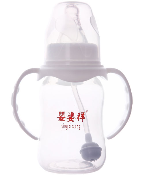 婴姿祥标口双耳自动圆弧奶瓶120ML